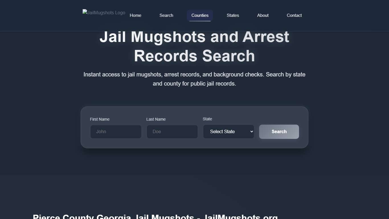 Pierce County Georgia Jail Mugshots - JailMugshots.org